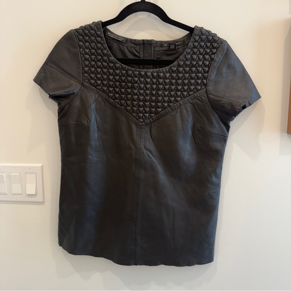Maison Scotch Leather blouse